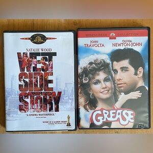 West Side Story and Grease DVD Set Classics Vintage Musical GUC